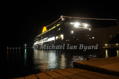 Oriana at Night in Rhodes